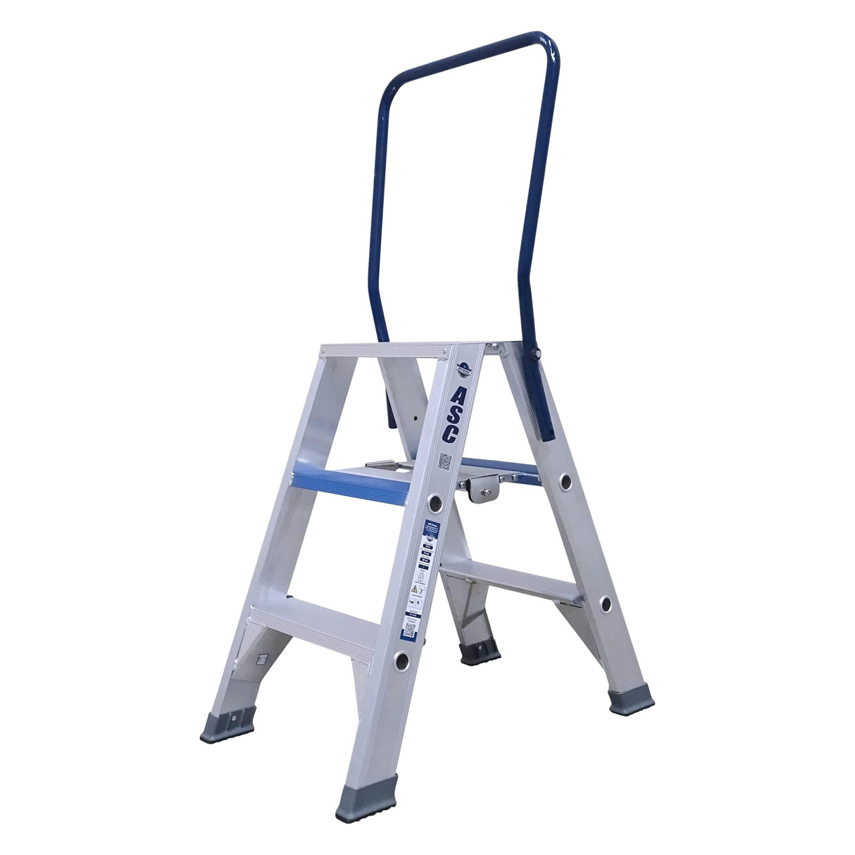 ASC Doppel Stehleiter - 3 Stufen - Robuste, beidseitig begehbare Profiqualität - NEN 2484 / EN 131 konform - ADT3 - Tools.de TP Profishop GmbH