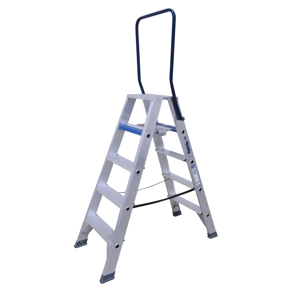 ASC Doppel Stehleiter - 5 Stufen - Robuste, beidseitig begehbare Profiqualität - NEN 2484 / EN 131 konform - ADT5 - Tools.de TP Profishop GmbH