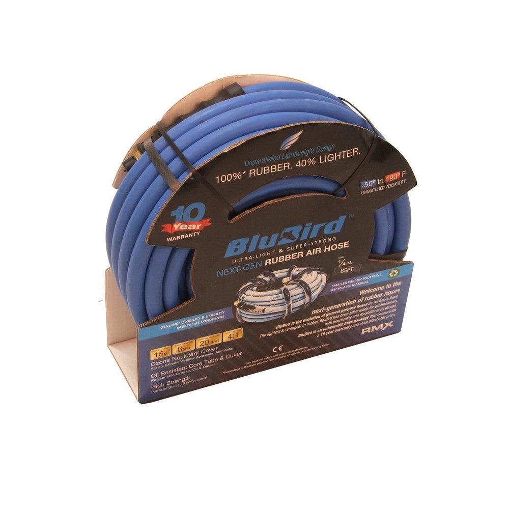 Blubird Luftschlauch Gummi 8 mm 15 m mit Gewinde - BB0815M - 3,02 €/m - Tools.de TP Profishop GmbH