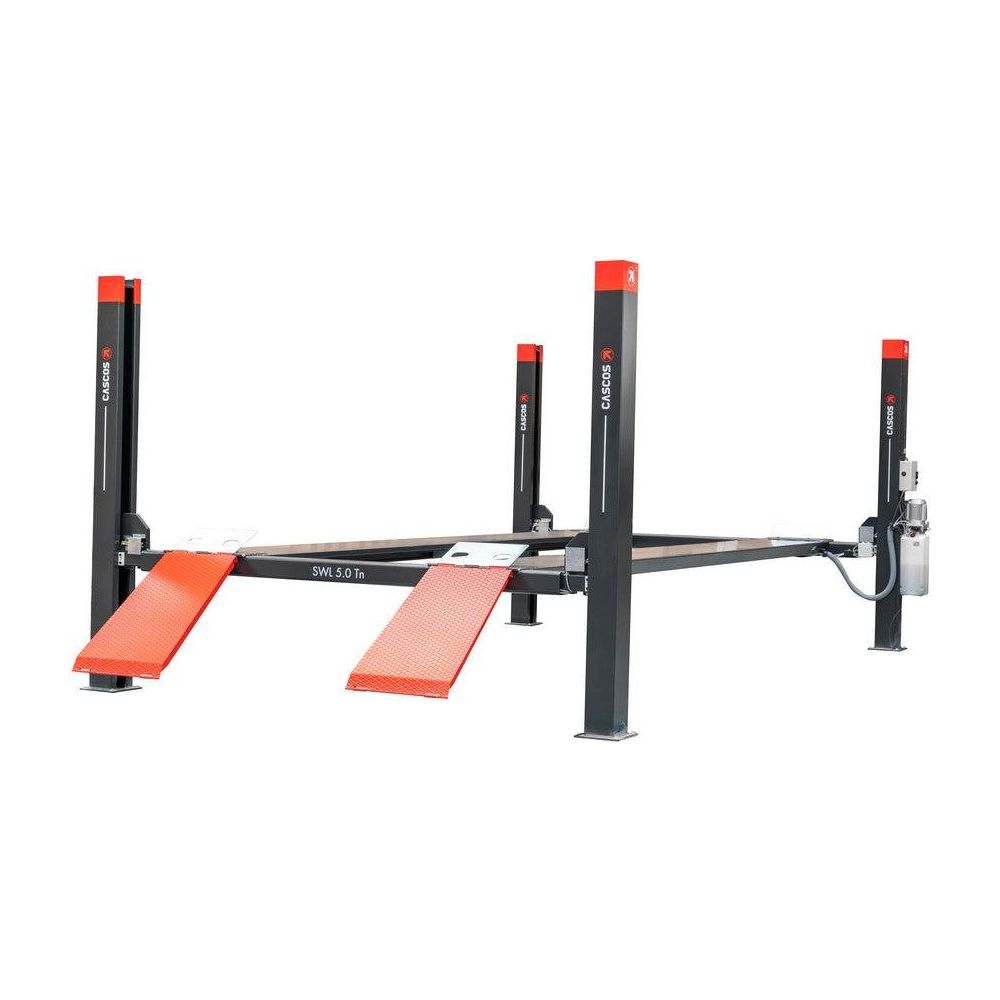 Cascos Vier Säulen Hebebühne 5000kg 5,7m flat 3m Antriebsbreite Modell 13376 - Tools.de TP Profishop GmbH