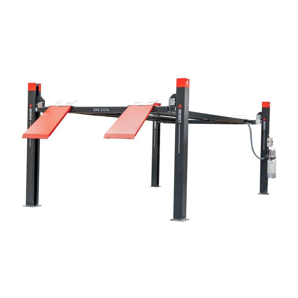 Cascos Vier Säulen Hebebühne 5000kg 5,7m flat 3m Antriebsbreite Modell 13376 - Tools.de TP Profishop GmbH