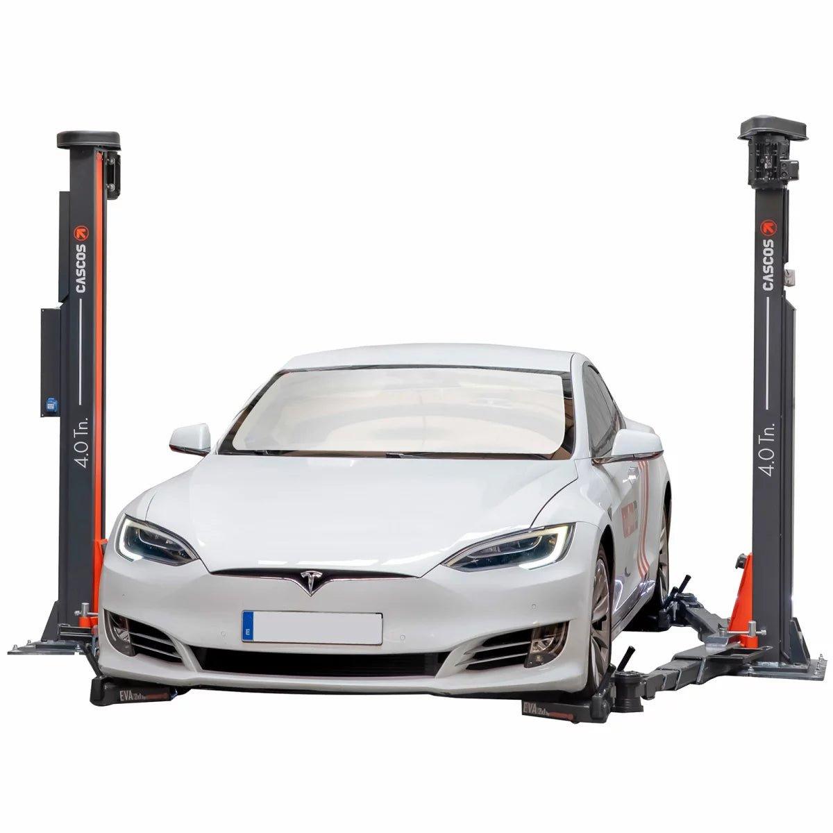CASCOS Zwei Säulen Spindel Hebebühne für Elektro-Fahrzeuge 4000kg bodenlos 2 in 1 EVA Cascos 13194S4EVA - Tools.de TP Profishop GmbH