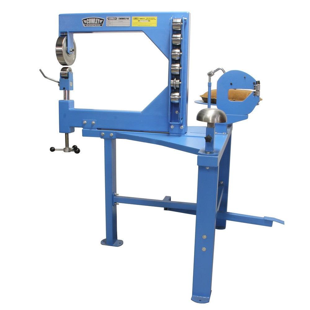 Cowley Rollenstreckmaschine Streckgerät Stauchgerät Ausbeulamboß Ledersandsack 4-fach Arbeitsplatz Metallbearbeitung English Wheel Oldtimer - EWWS710 - Tools.de TP Profishop GmbH