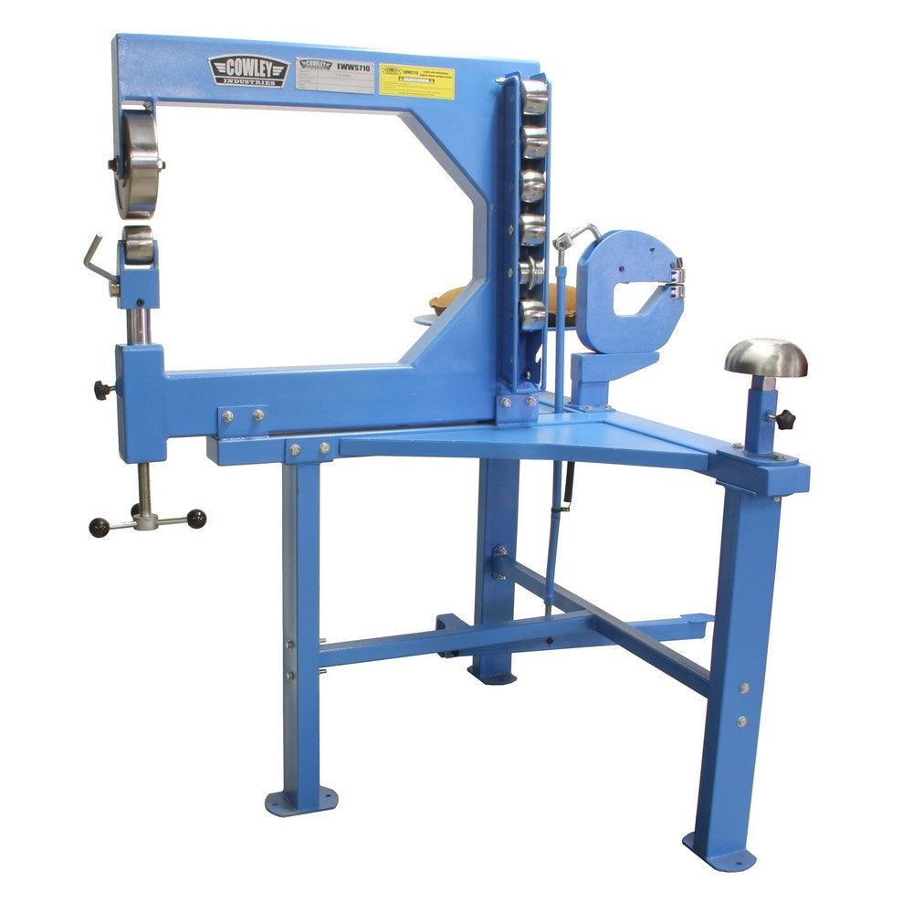 Cowley Rollenstreckmaschine Streckgerät Stauchgerät Ausbeulamboß Ledersandsack 4-fach Arbeitsplatz Metallbearbeitung English Wheel Oldtimer - EWWS710 - Tools.de TP Profishop GmbH