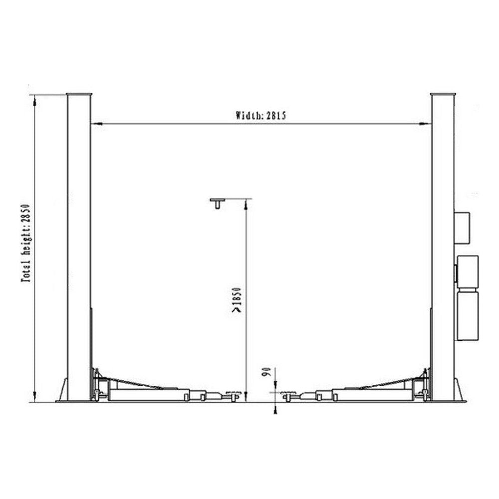 Falco Sollevatori 2-Säulen Hebebühne 4000kg 230V Classic / Zweisäulenhebebühne VL35F230B - Tools.de TP Profishop GmbH