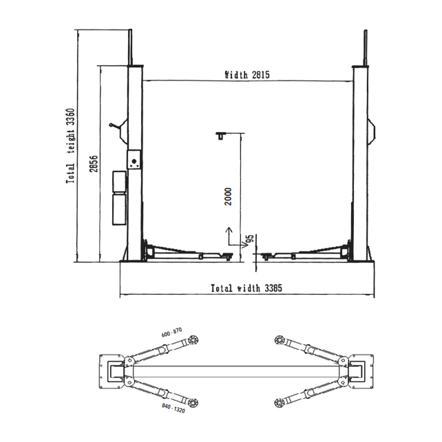 Falco Sollevatori 2-Säulen Hebebühne 4000kg 230V Classic / Zweisäulenhebebühne VL35F230B - Tools.de TP Profishop GmbH