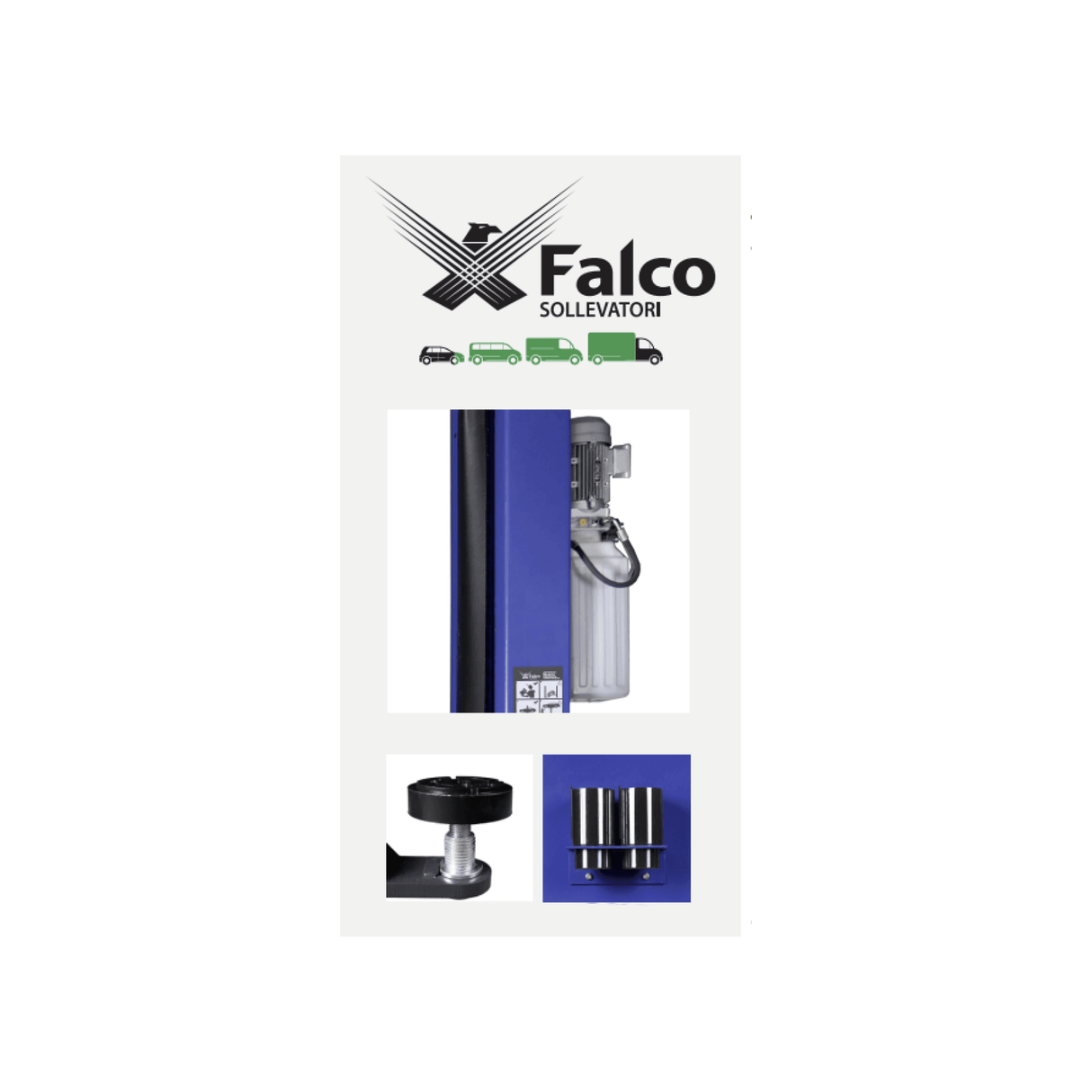Falco Sollevatori 5T 2-Säulen Hebebühne 5000kg 400V vollautomatisches Modell Titan VL50F400 - Tools.de TP Profishop GmbH