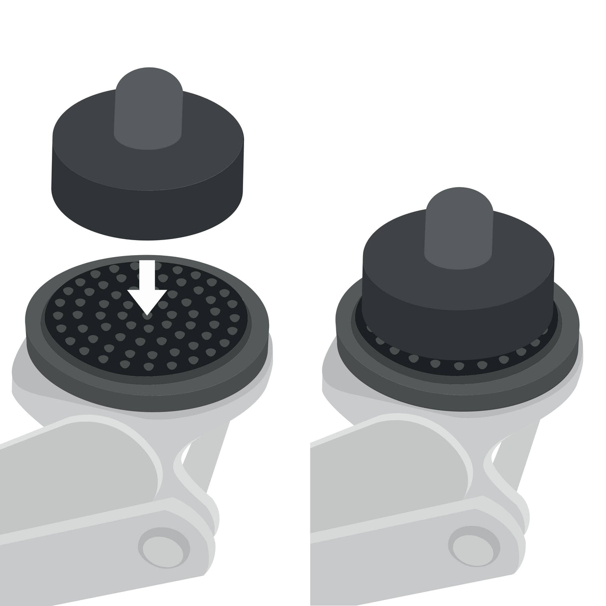 Falco Sollevatori Gummiklotz-Satz für Tesla Model 3 / Anhebepuffer / Wagenheberaufnahme / Hebepunkte RP3T4 - Tools.de TP Profishop GmbH