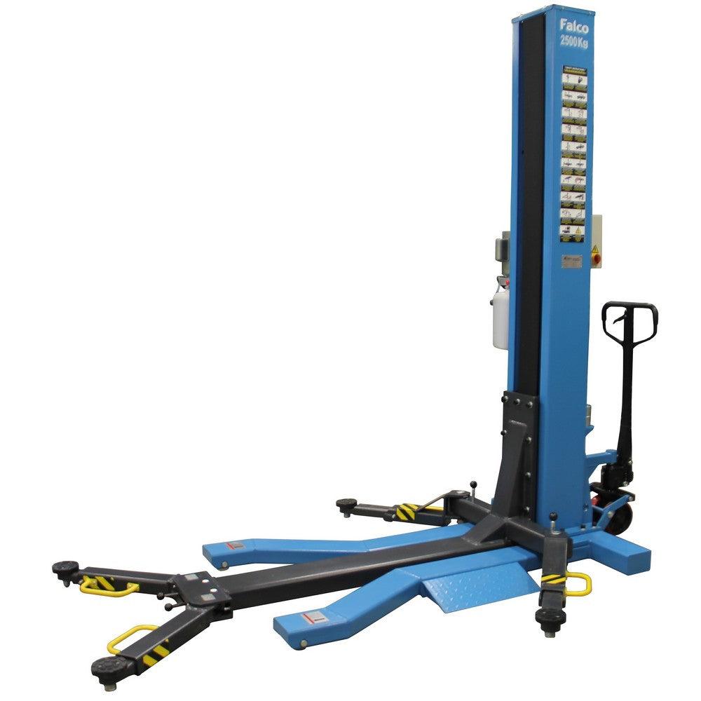 Falco Sollevatori mobile 1-Säulen Hebebühne 2500kg 2,5t 230V min. Hubhöhe von 90mm VL25F1 - Tools.de TP Profishop GmbH