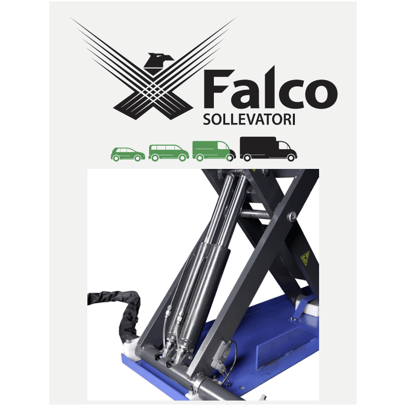 Falco Sollevatori mobile Hebebühne 3500kg 230V, 2 getrennte Ölkreisläufe Midrise Scherenhebebühne TwinX VL35B230M - Tools.de TP Profishop GmbH