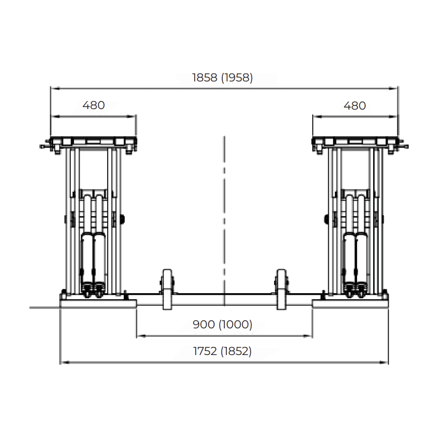 Falco Sollevatori mobile Hebebühne 3500kg 230V, 2 getrennte Ölkreisläufe Midrise Scherenhebebühne TwinX VL35B230M - Tools.de TP Profishop GmbH