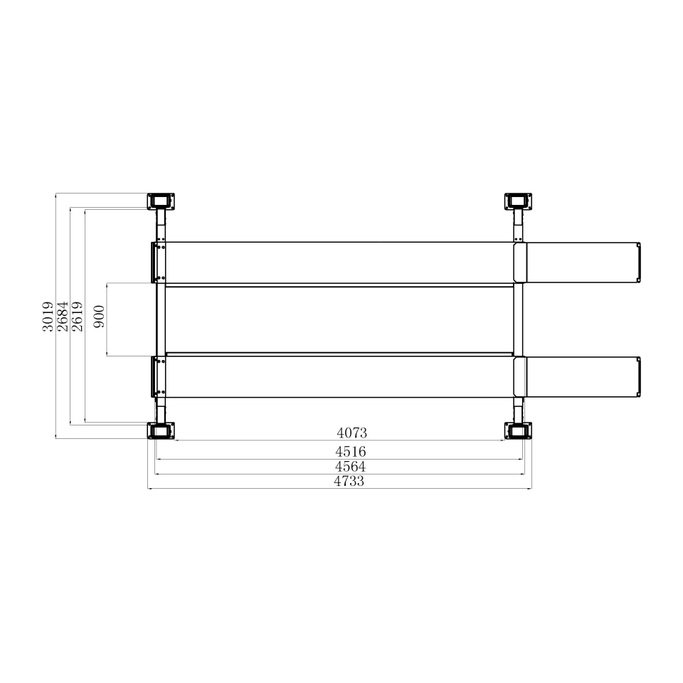 Falco Sollevatori Viersäulenhebebühne 4000kg 4,5m Centurion / Hebebühne mit vier Säulen VL4K400V - Tools.de TP Profishop GmbH