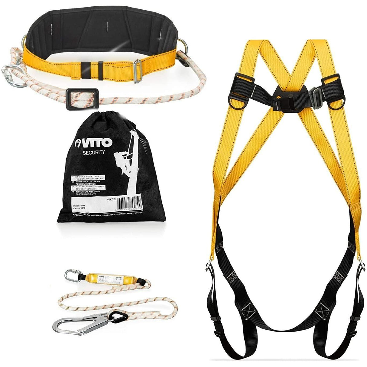 Fallschutz-Set Absturzsicherung Dachdecker - Gerüstbau Set + Positionierungsgürtel nach CE - Tools.de TP Profishop GmbH