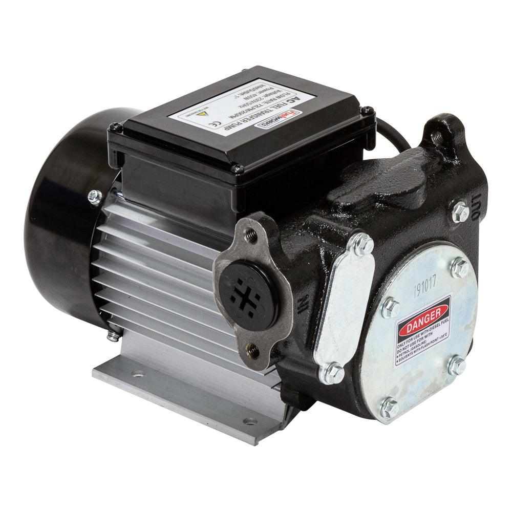 FUELWORKS 230V Selbstansaugende Dieselpumpe - 450W, 72L/min Durchfluss, 1,8 bar Druck - DP072V220 - Tools.de TP Profishop GmbH