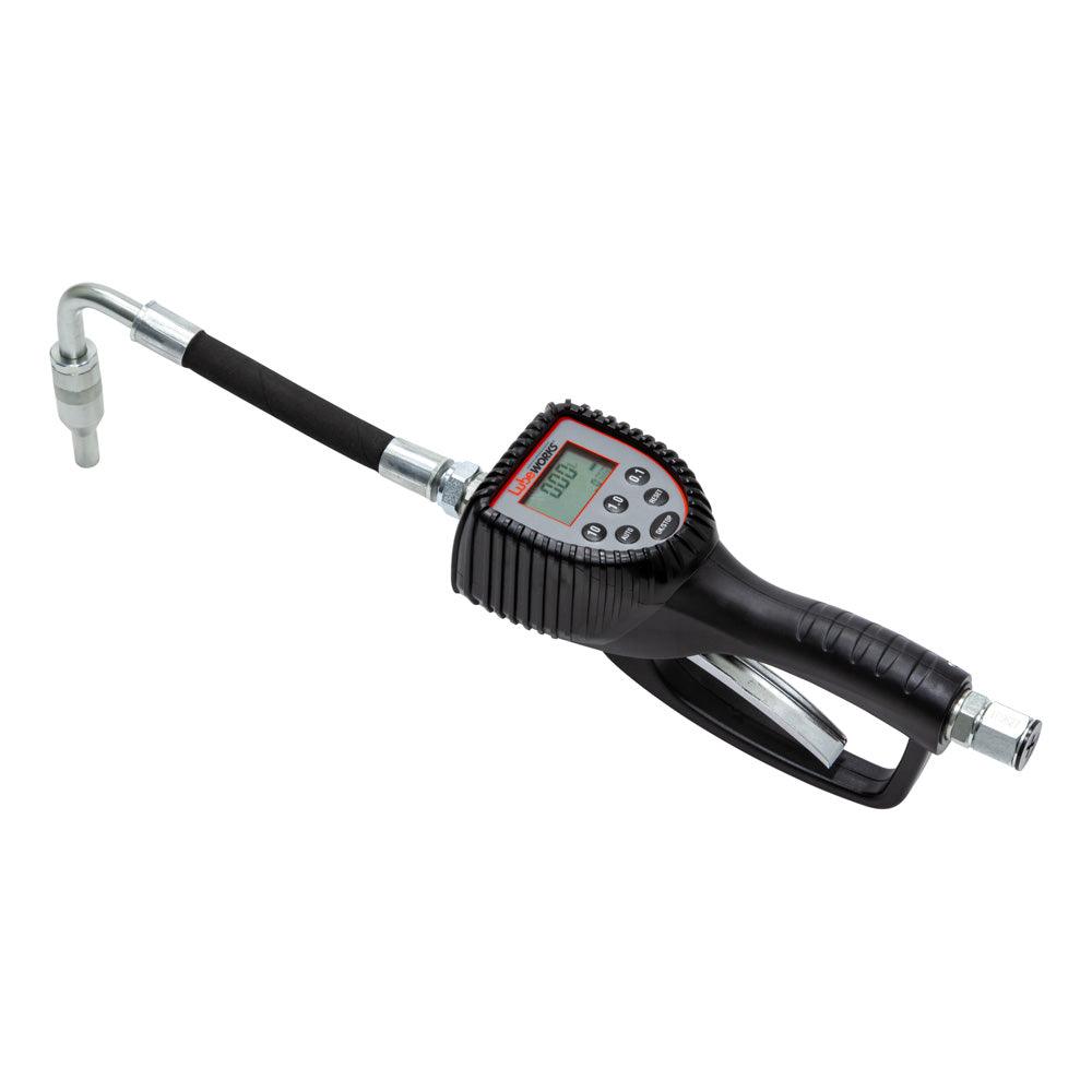 FUELWORKS Digitale Zapfpistole für Öl mit Auto-Stopp – LCD-Anzeige, Mehrfach-Dosierung, Stoßschutz - OCV12DAL - Tools.de TP Profishop GmbH