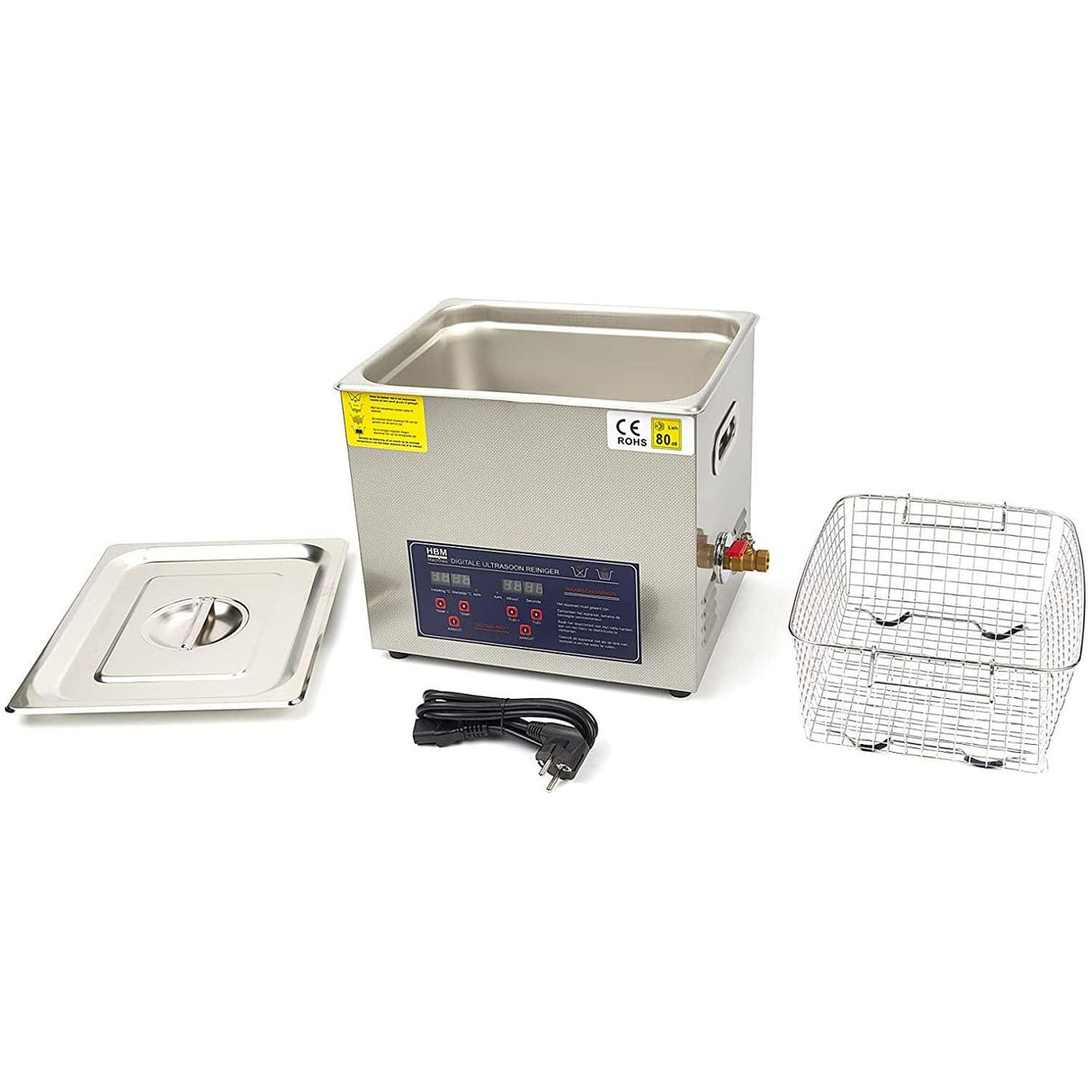 HBM 10L Profi Digital Edelstahl Ultraschallreinigungsgerät Ultraschallreiniger - 10214 - Tools.de TP Profishop GmbH