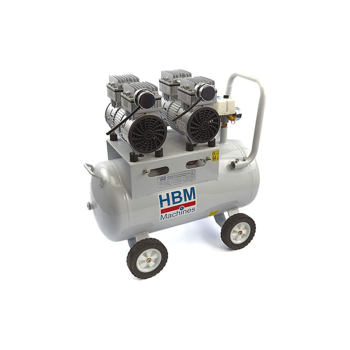HBM 1500W 2 PS Silent ölfreier Kompressor 50 Liter - Leise Kompressoren, Flüsterkompressor - 6290 - Tools.de TP Profishop GmbH