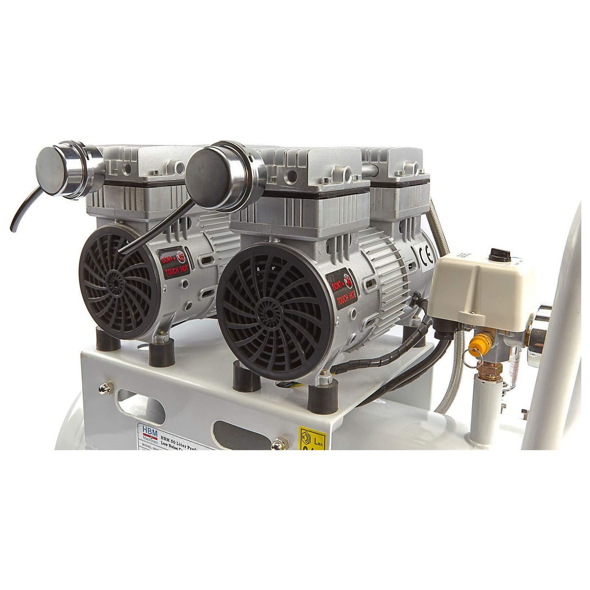 HBM 1500W 2 PS Silent ölfreier Kompressor 50 Liter - Leise Kompressoren, Flüsterkompressor - 6290 - Tools.de TP Profishop GmbH