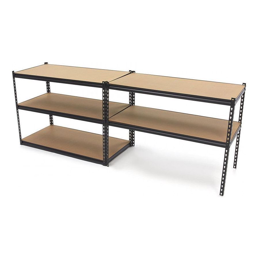 HBM 2-teiliges Extra-Breites Fachbodenregal/Garagenregal – 5 Ebenen, 300 kg Gesamttragkraft, 10 mm MDF-Platten - 9828 - Tools.de TP Profishop GmbH