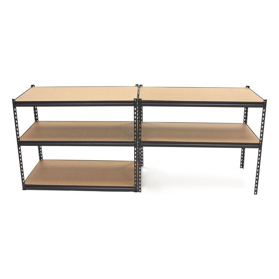 HBM 2-teiliges Extra-Breites Fachbodenregal/Garagenregal – 5 Ebenen, 300 kg Gesamttragkraft, 10 mm MDF-Platten - 9828 - Tools.de TP Profishop GmbH