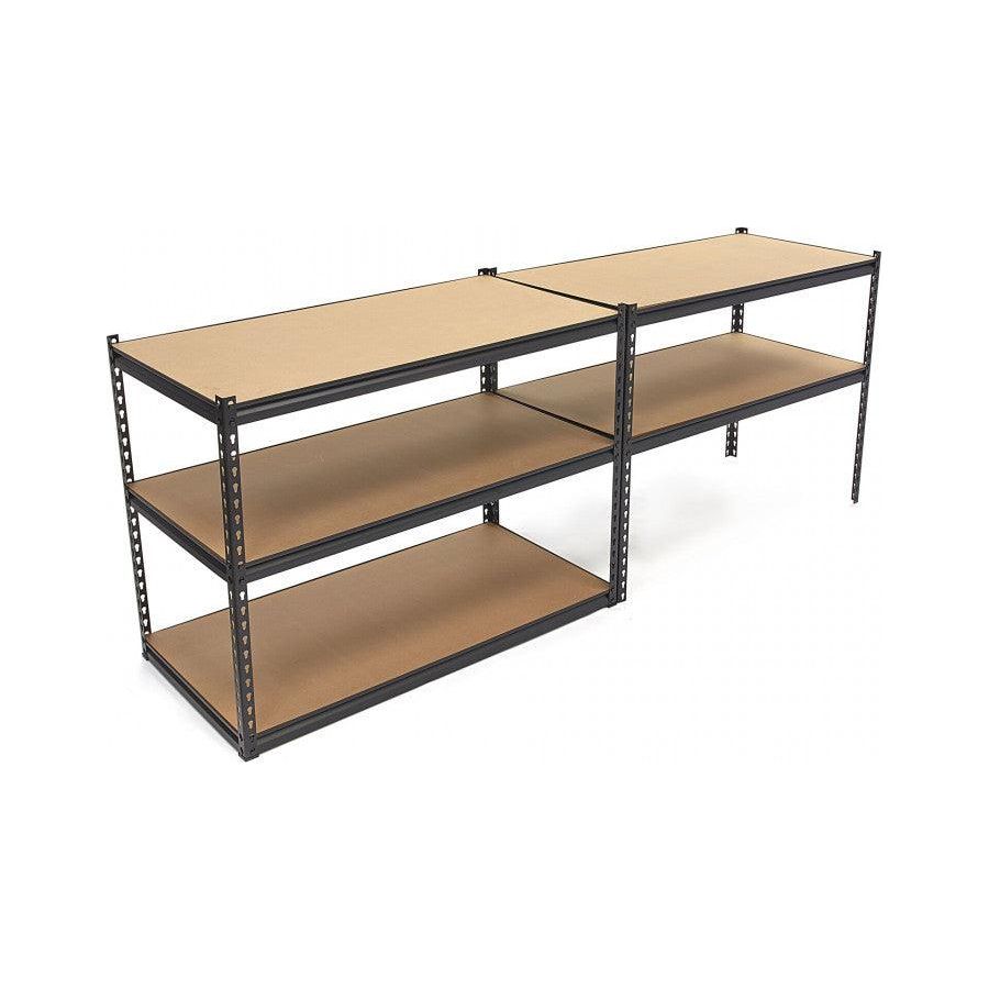 HBM 2-teiliges Extra-Breites Fachbodenregal/Garagenregal – 5 Ebenen, 300 kg Gesamttragkraft, 10 mm MDF-Platten - 9828 - Tools.de TP Profishop GmbH