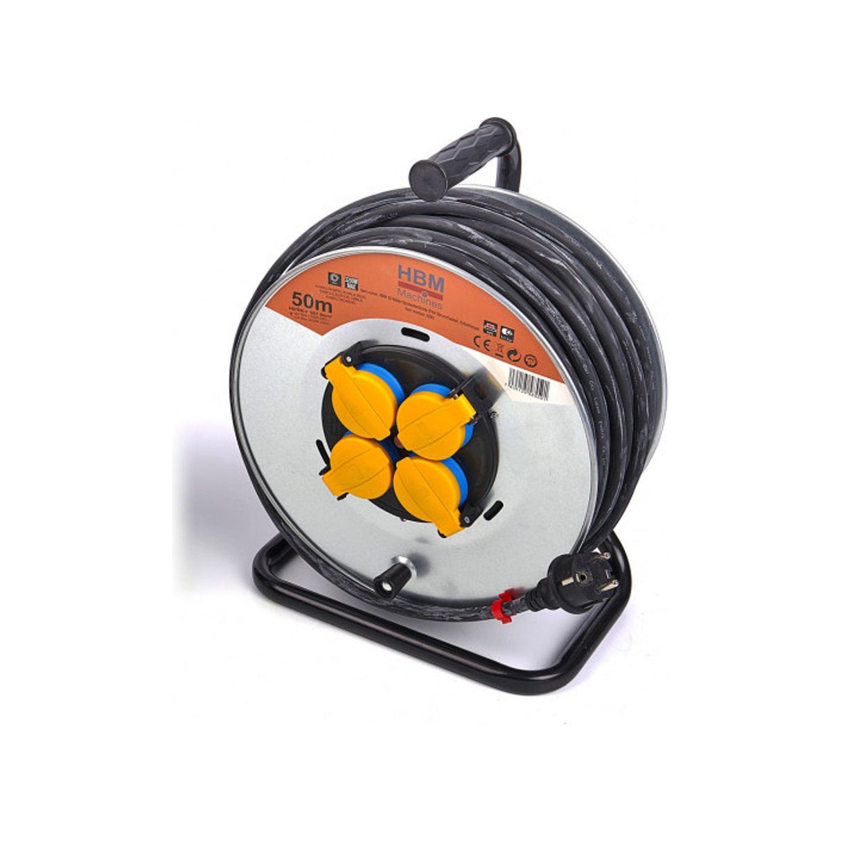 HBM 50 Meter spritzwassergeschützte IP44 Kabeltrommel, Kabeltrommel 3 x 1,5 mm - Tools.de TP Profishop GmbH