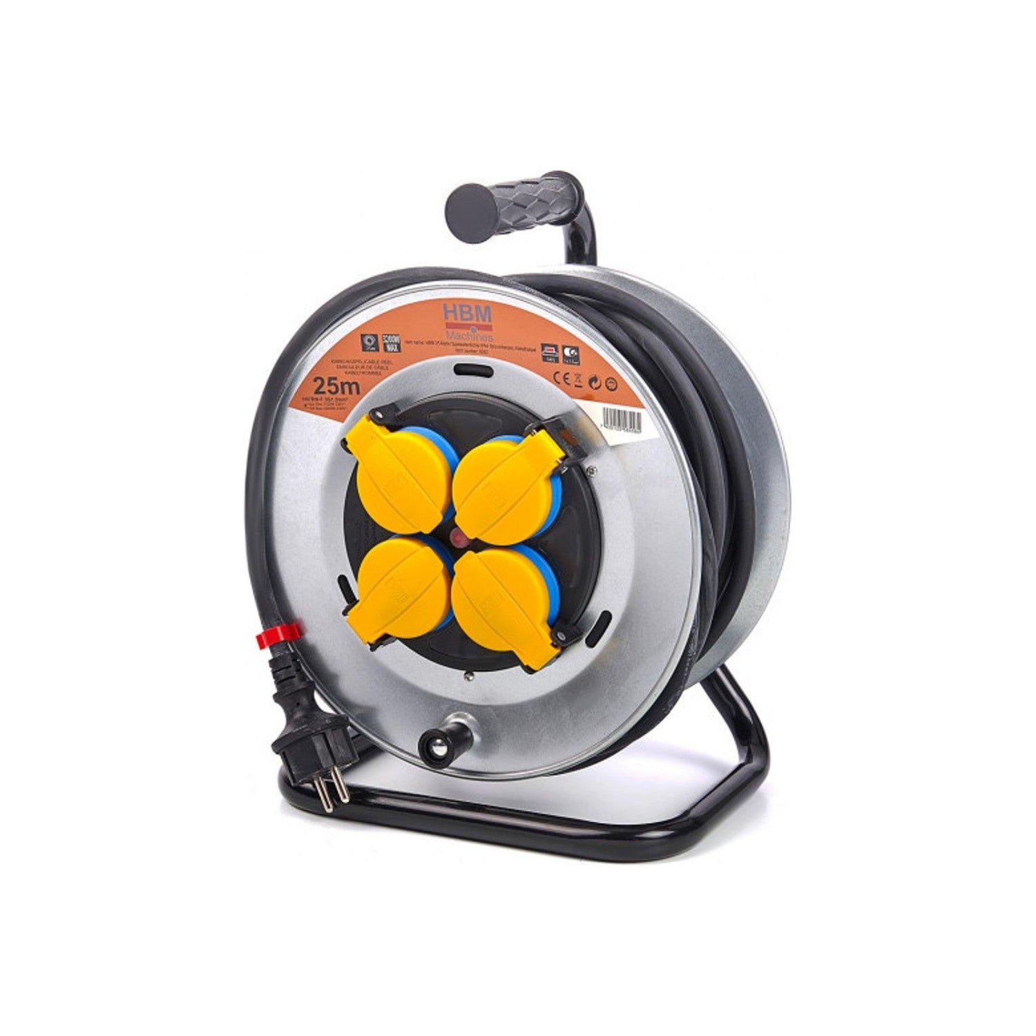 HBM 50 Meter spritzwassergeschützte IP44 Kabeltrommel, Kabeltrommel 3 x 1,5 mm - Tools.de TP Profishop GmbH