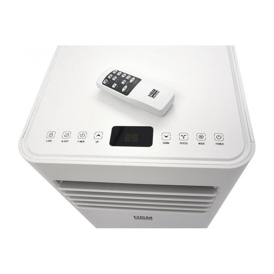 HBM Mobiles Kompaktklimagerät - 2050 Watt, Effiziente Kühlung für bis zu 27 m² Räume - Tools.de TP Profishop GmbH