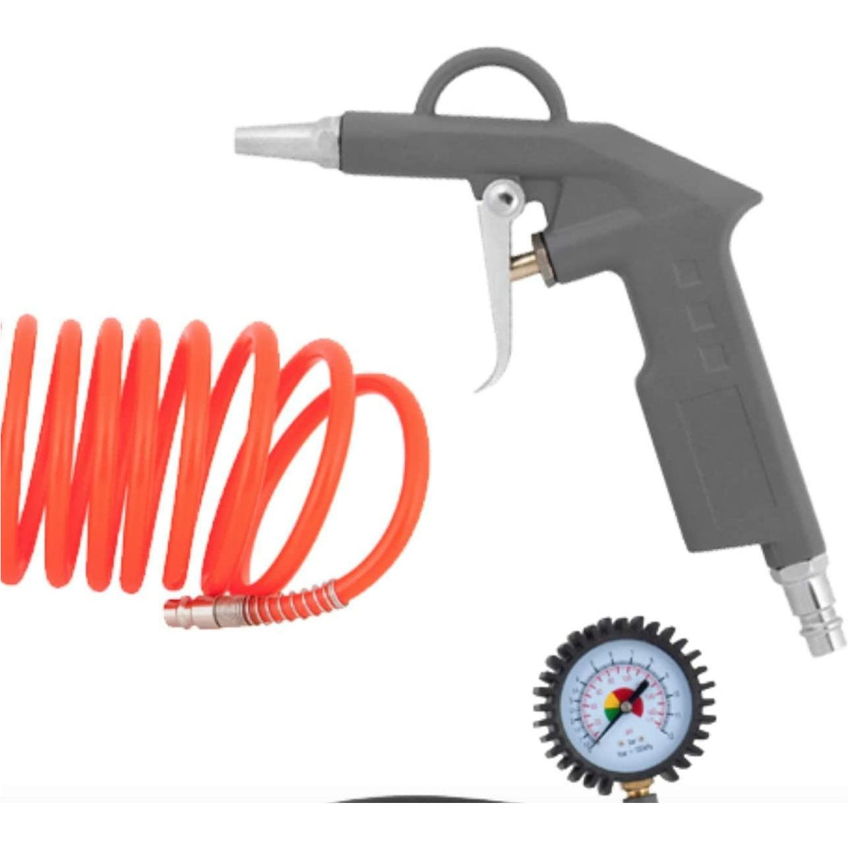 iTools 3-teiliges Druckluftpistolen-Set mit Druckanzeige und Reifenfüller - inklusive Schlauch für Kompressor - ITKITCO3 - Tools.de TP Profishop GmbH