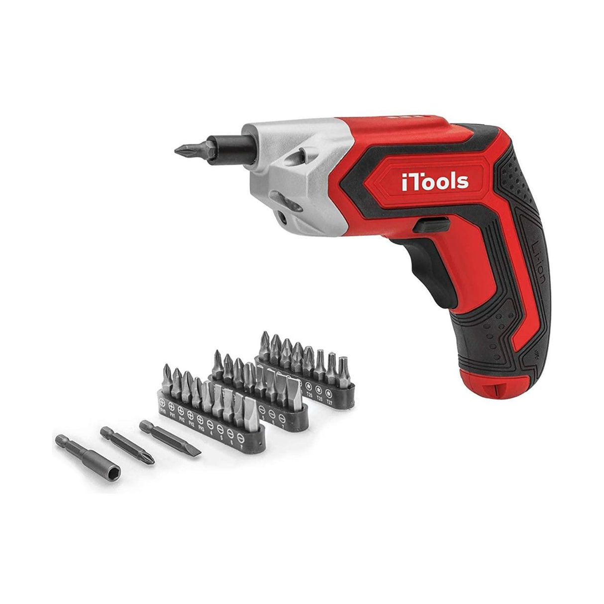 iTools Mini Akkuschrauber Set mit 3,6V Lithium-Ionen Akku und 28-teiligem Profi-Bit-Set - inkl. LED-Arbeitsleuchte und Tasche - ITASFL36A - Tools.de TP Profishop GmbH