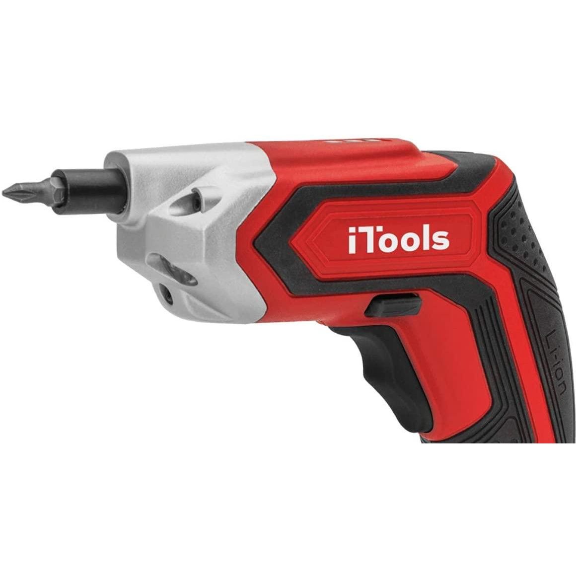 iTools Mini Akkuschrauber Set mit 3,6V Lithium-Ionen Akku und 28-teiligem Profi-Bit-Set - inkl. LED-Arbeitsleuchte und Tasche - ITASFL36A - Tools.de TP Profishop GmbH