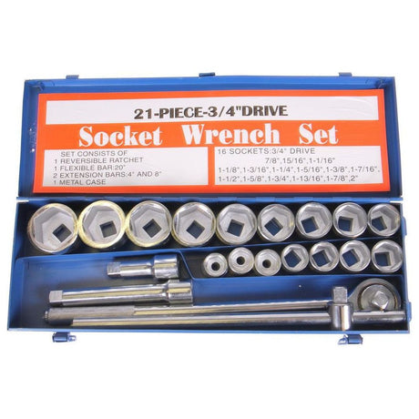 JMC Steckschlüssel Satz 21 Stück SAE SW21I - Tools.de TP Profishop GmbH