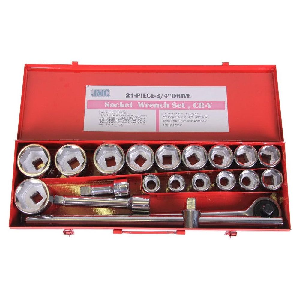 JMC Steckschlüssel Satz 21 Stück SAE SW21IN - Tools.de TP Profishop GmbH