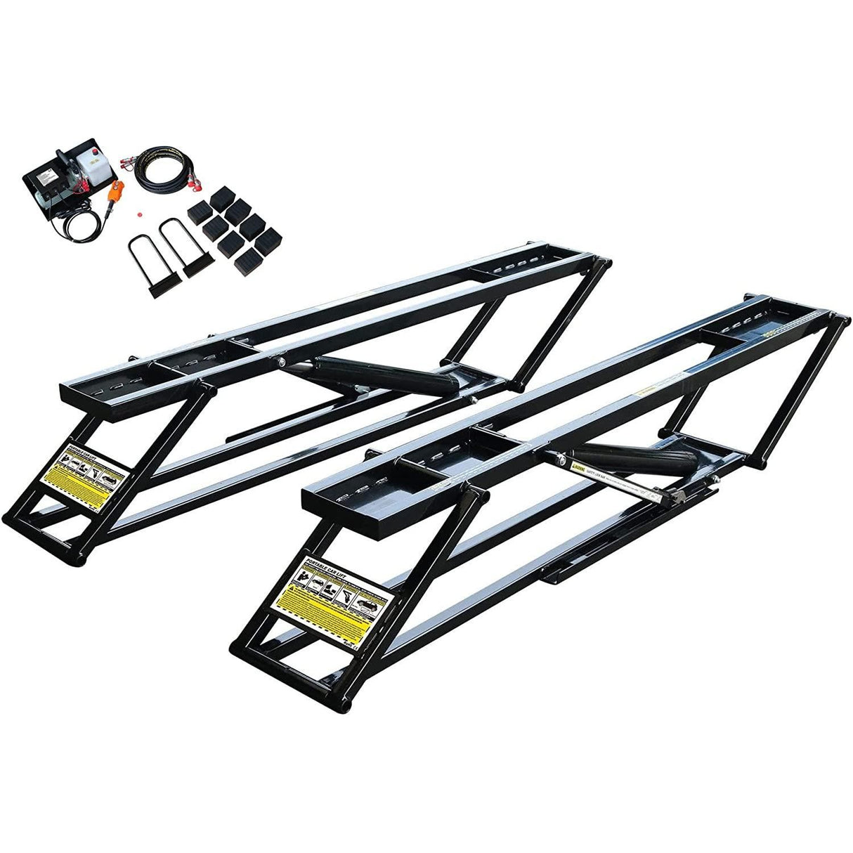 KROFtools Mobile Kfz Hebebühne 2500kg - Mobile Auto Hebebühne mit hydropneumatischem Antrieb 2.5t - 2-teilig - Tools.de TP Profishop GmbH