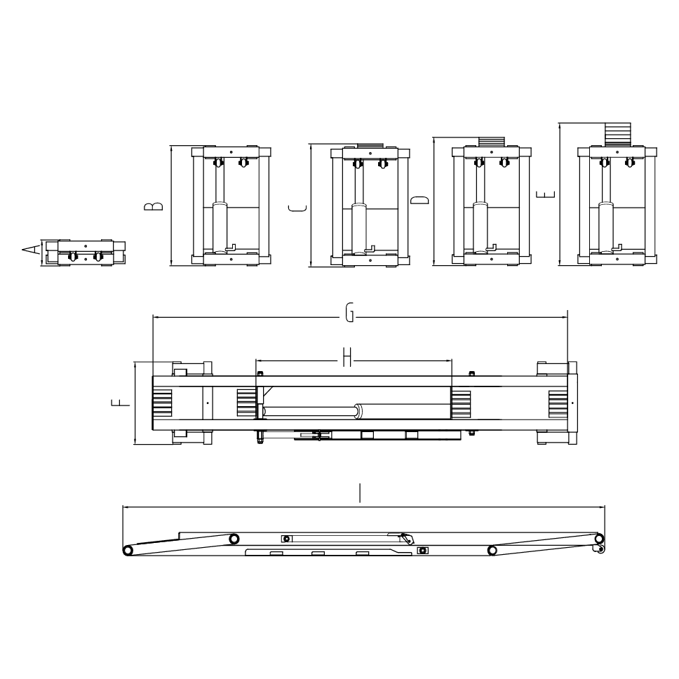 KROFtools Mobile Kfz Hebebühne 2500kg - Mobile Auto Hebebühne mit hydropneumatischem Antrieb 2.5t - 2-teilig - Tools.de TP Profishop GmbH