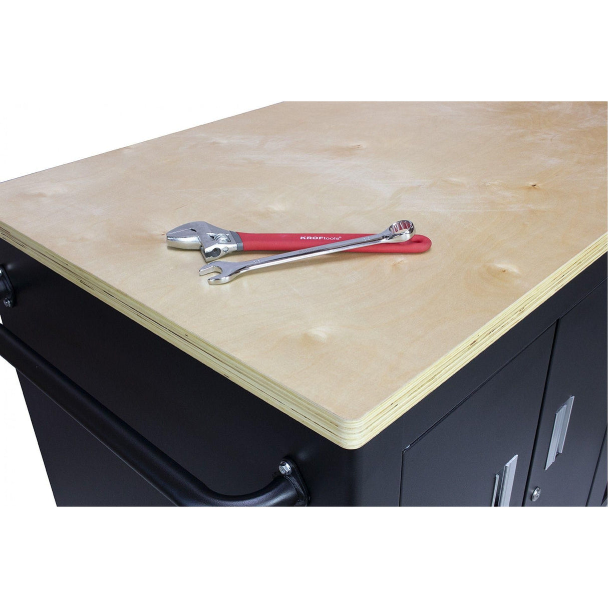 KROFtools Profi fahrbare Werkbank mit Schubladen, 10 Schubladen, 1 Flügeltür, Werkbank mit kleine Lochwand, Werkstattausrüstung Tools.de - Werktisch Montagewerkbank Werkstatttisch - kugelgelagerten Schubladen - Tools.de TP Profishop GmbH