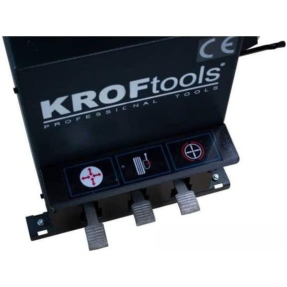 KROFtools Reifenmontiergerät Set, Reifenwechsel-KIT, halbautomatische Reifenmontiermaschine Set mit festem Arm, 220V, Abdrückkraft: 2700kg + halbautomatische Radauswuchtmaschine 10"-24" - Tools.de TP Profishop GmbH