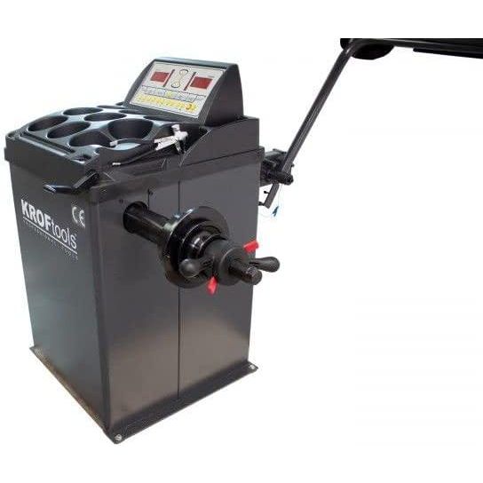 KROFtools Reifenmontiergerät Set, Reifenwechsel-KIT, halbautomatische Reifenmontiermaschine Set mit festem Arm, 220V, Abdrückkraft: 2700kg + halbautomatische Radauswuchtmaschine 10"-24" - Tools.de TP Profishop GmbH
