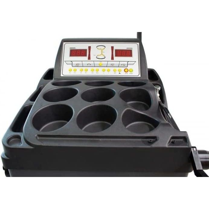 KROFtools Reifenmontiergerät Set, Reifenwechsel-KIT, halbautomatische Reifenmontiermaschine Set mit festem Arm, 220V, Abdrückkraft: 2700kg + halbautomatische Radauswuchtmaschine 10"-24" - Tools.de TP Profishop GmbH