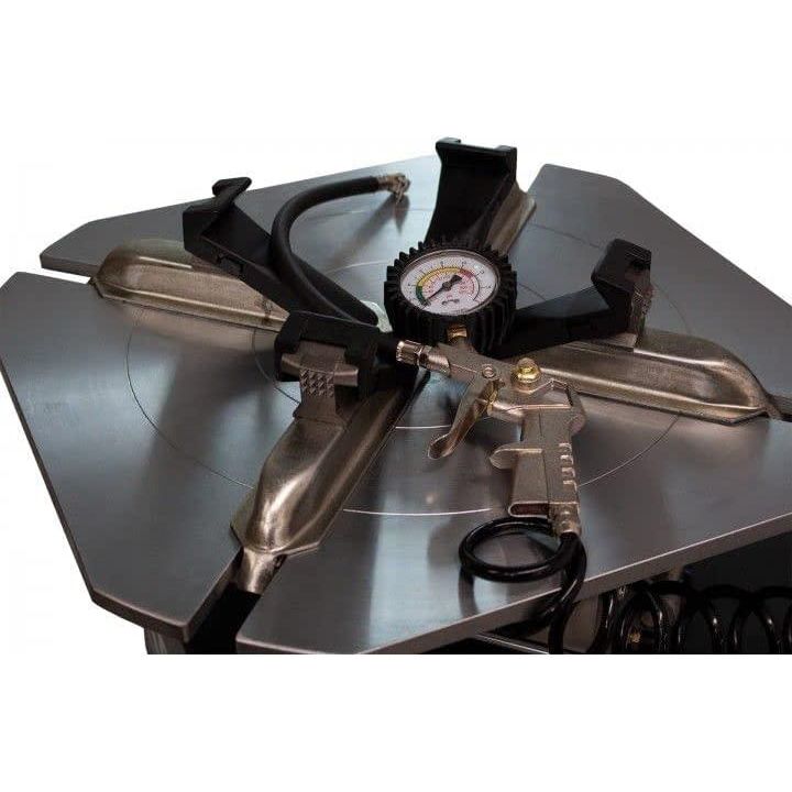 KROFtools Reifenmontiergerät Set, Reifenwechsel-KIT, halbautomatische Reifenmontiermaschine Set mit festem Arm, 220V, Abdrückkraft: 2700kg + halbautomatische Radauswuchtmaschine 10"-24" - Tools.de TP Profishop GmbH