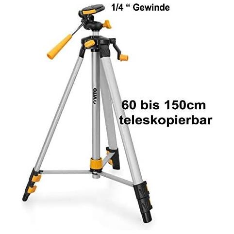 Laserstativ Baustativ Stativ Laser Nivelliergerät Linienlaser Kreuzlinienlaser kompatibel mit 1/4 Zoll - Tools.de TP Profishop GmbH