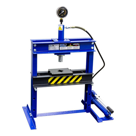 MAMMUTH 12t Werkstattpresse I 12 Tonnen Tischpresse, Werkstattpresse - Tischpresse manuell, Industrie-Presse Handpumpe - Abkantpresse verschraubt SP12HL - Tools.de TP Profishop GmbH
