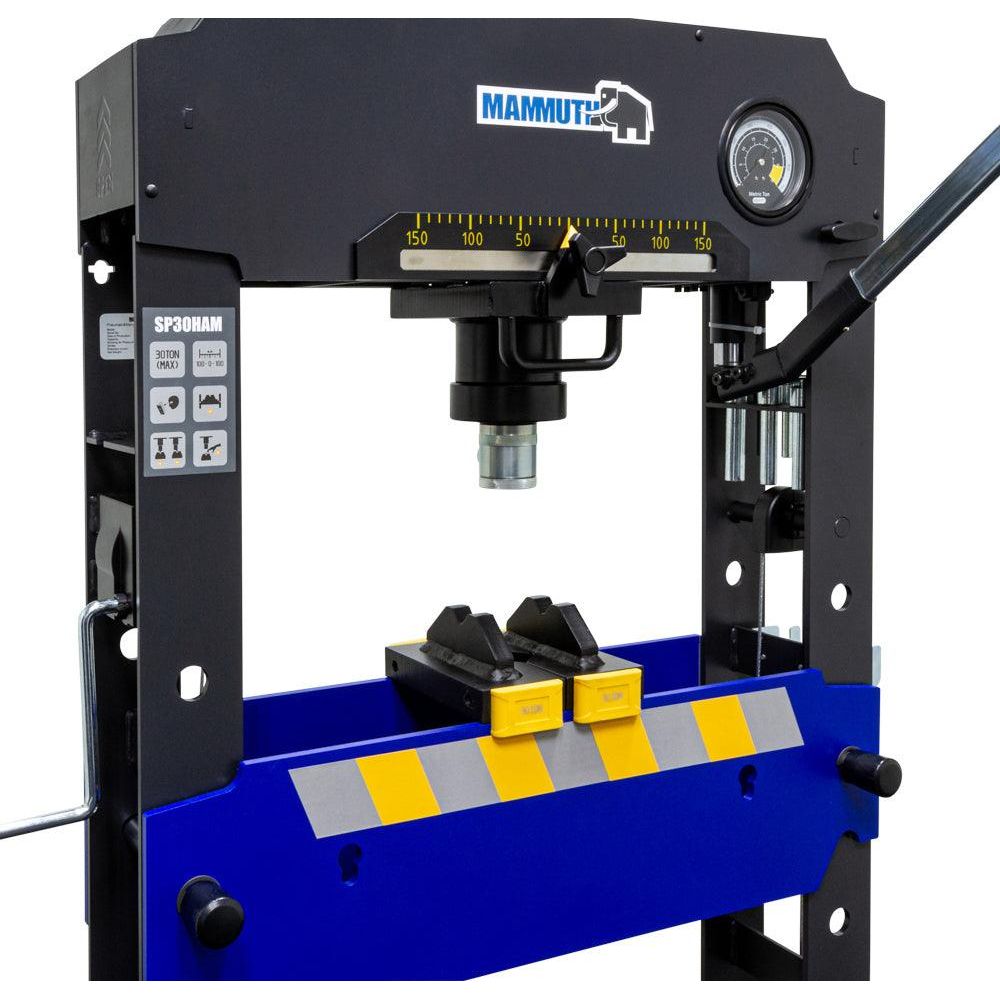 MAMMUTH 20 tonnen Presse, Hydraulik-Presse 20t Werkstattpresse Industriepresse manuell + 8 Druckstücke SP30HAM - Tools.de TP Profishop GmbH