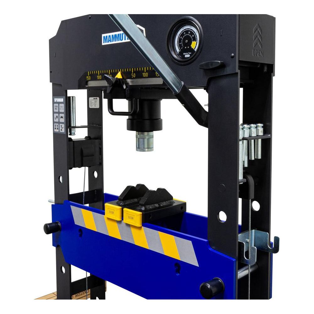 MAMMUTH 20 tonnen Presse, Hydraulik-Presse 20t Werkstattpresse Industriepresse manuell + 8 Druckstücke SP30HAM - Tools.de TP Profishop GmbH