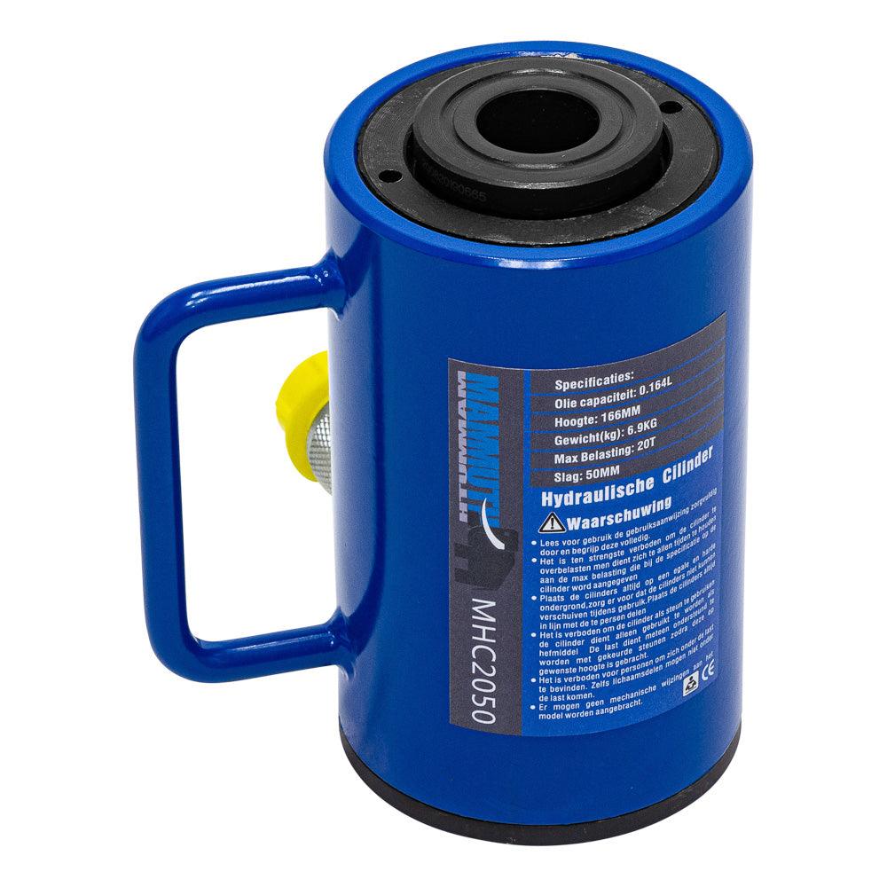 MAMMUTH 20t Hydraulik-Hohlkolbenzylinder, Hohlzylinder 20 Tonnen Hydraulisch Schlag Hub 50mm Zylinder MHC2050 - Tools.de TP Profishop GmbH