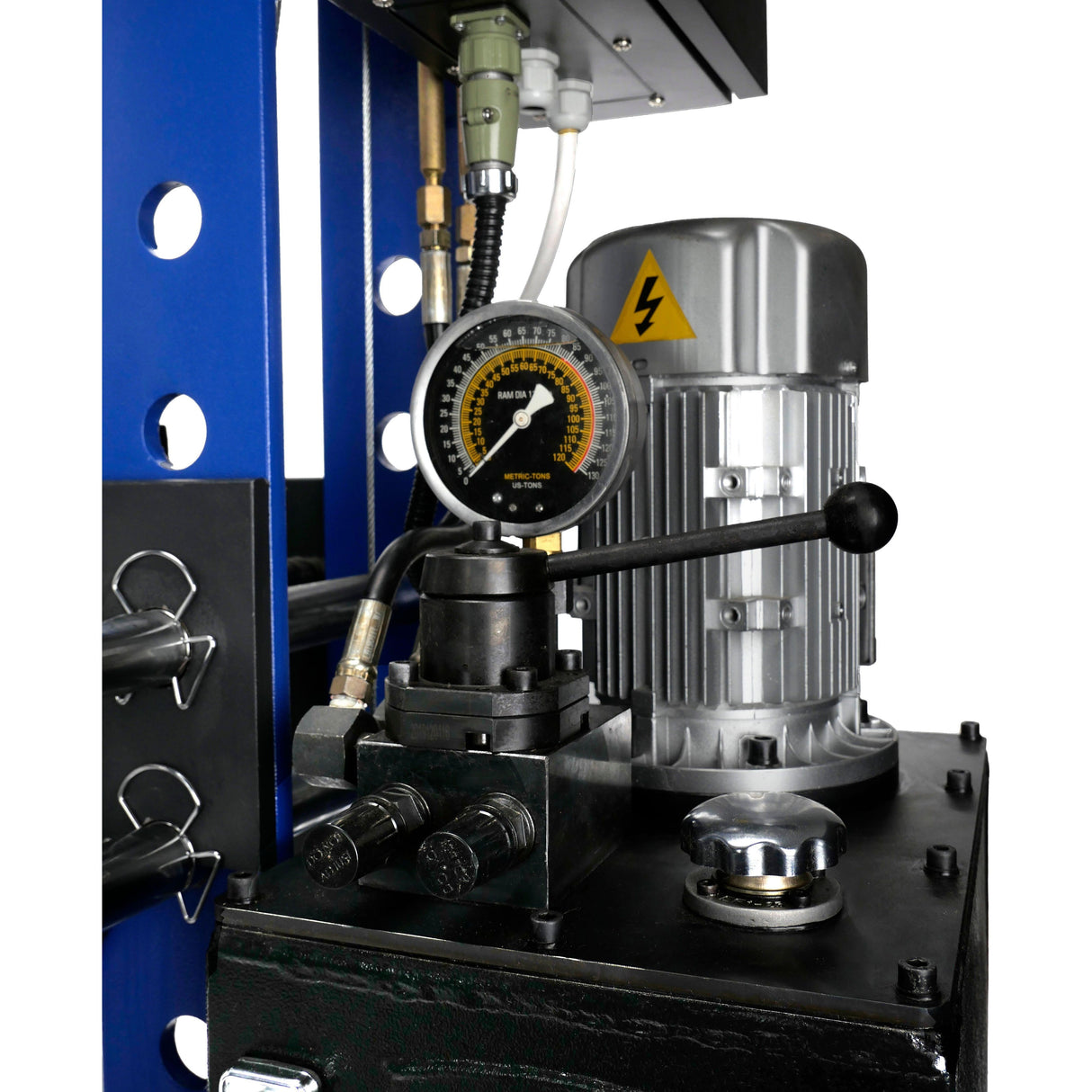 MAMMUTH 75 tonnen Elektrische Werkstattpresse Elektrohydraulisch Shop Press verschweißt I Industrie-Presse Elektro-Motor Lagerpresse 75t Hydraulikpresse SP75HEL - Tools.de TP Profishop GmbH