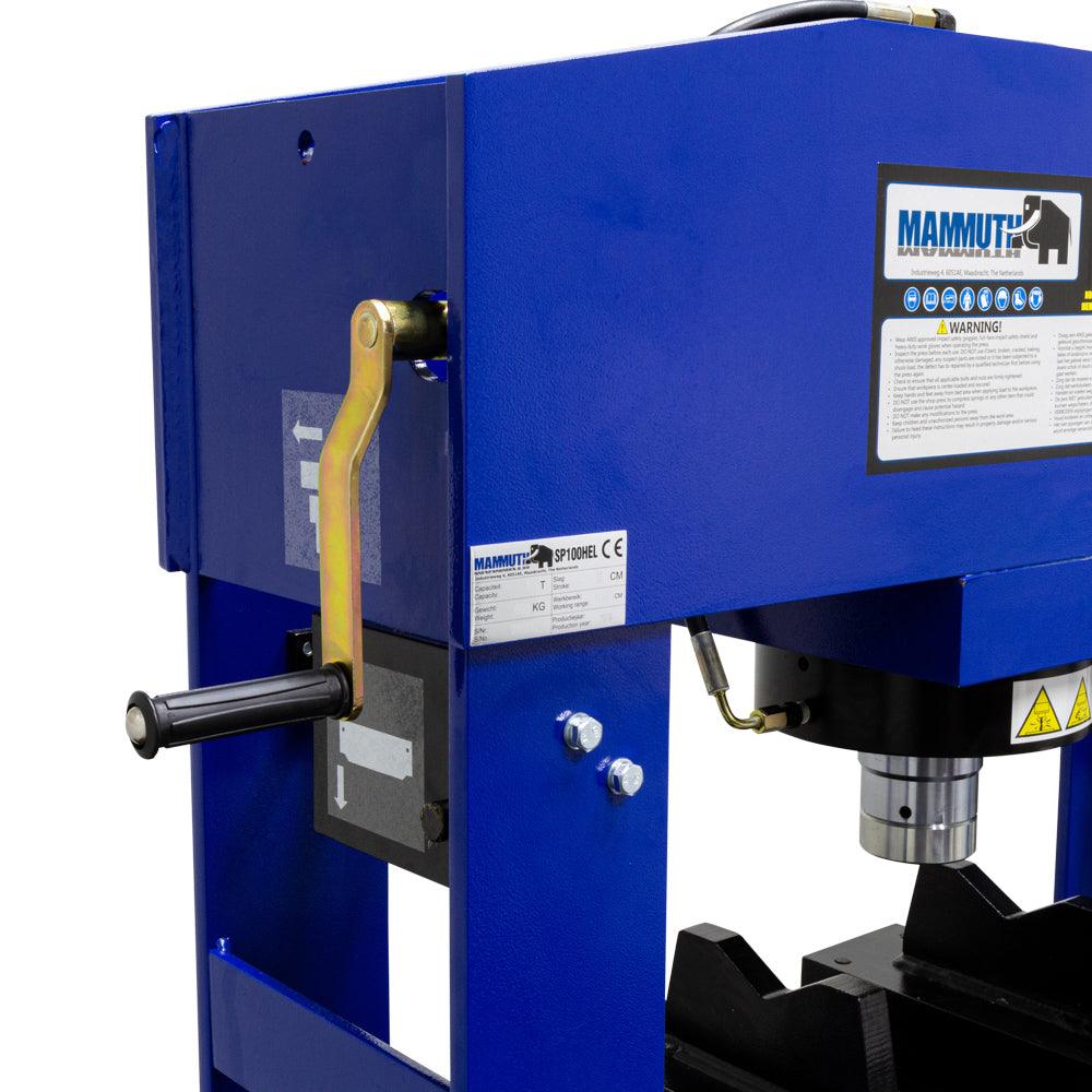 MAMMUTH Elektrische Werkstattpresse mit Handwinde 100 Tonnen Hydraulikpresse SP100HEL - Tools.de TP Profishop GmbH