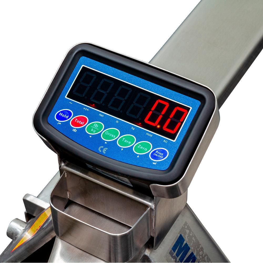 MAMMUTH Gabelhubwagen mit Waage Edelstahl 2500kg 115cm Hubwagen PT25SS - Tools.de TP Profishop GmbH