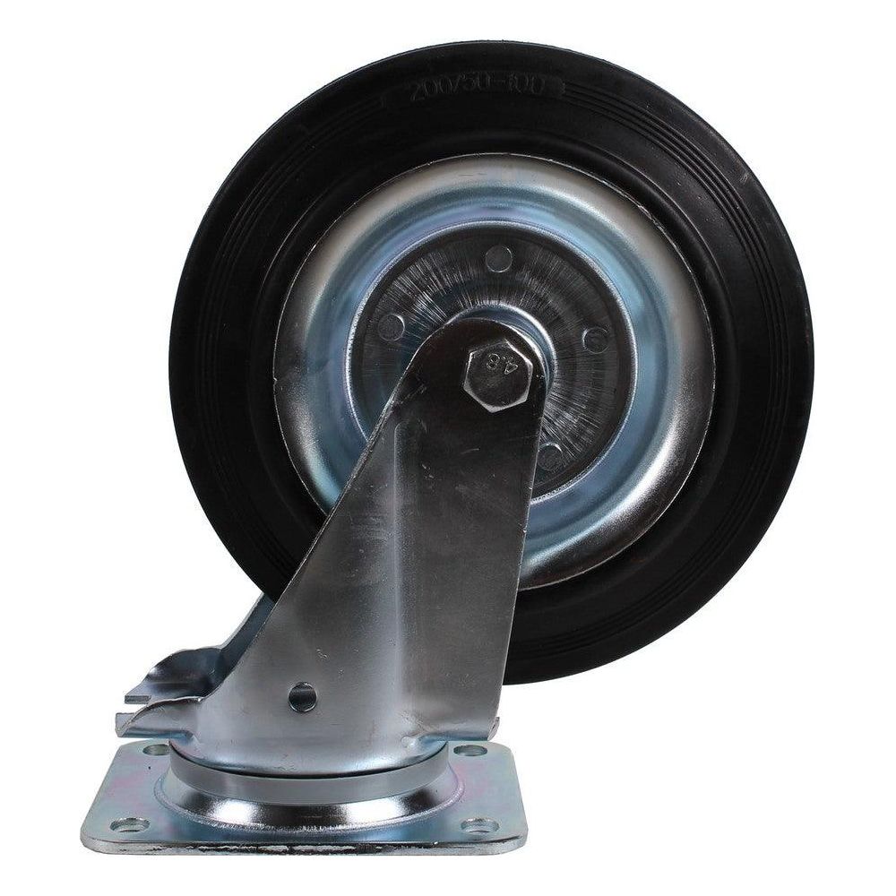 MAMMUTH Lenkrolle 230kg 200 x 30mm Gummi Ersatzrad Ersatzrolle Rolle WE200RS - Tools.de TP Profishop GmbH