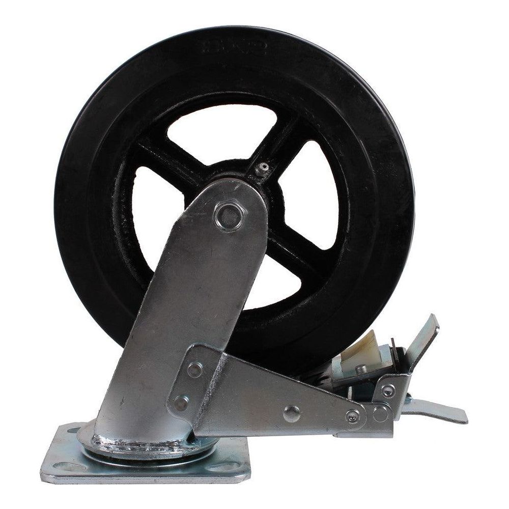 MAMMUTH Lenkrolle mit Doppelbremse 270kg 200 x 50mm Gummi Ersatzrad Ersatzrolle Rolle WH200RSDB - Tools.de TP Profishop GmbH